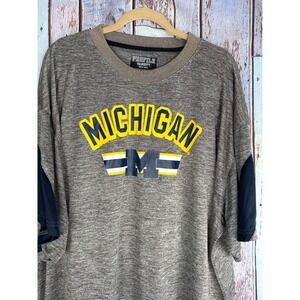 Michigan Wolverines NCAA Mens Big &‎ Tall T-Shirt Gray 4XL Profile Varsity Soft